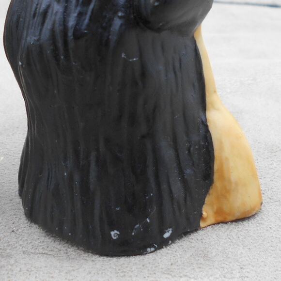 Vintage Flambro Ceramic Pumpkin Face Witch Set 2 Halloween - Picture 7 of 8